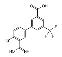 3-(3-carbamoyl-4-chlorophenyl)-5-(trifluoromethyl)benzoic acid Structure