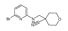 4-((6-bromopyridin-2-yl-amino)methyl)tetrahydro-2H-pyran-4-carbonitrile结构式