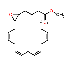 (+/-)5(6)-epoxy-8z,11z,14z,17z-eicosatetraenoic acid, methyl ester结构式