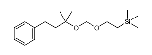 trimethyl(2-(((2-methyl-4-phenylbutan-2-yl)oxy)methoxy)ethyl)silane Structure