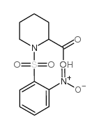 1-[(2-硝苯基)磺酰基]哌啶-2-羧酸结构式