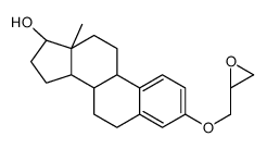 (8R,9S,13S,14S,17S)-13-methyl-3-(oxiran-2-ylmethoxy)-6,7,8,9,11,12,14,15,16,17-decahydrocyclopenta[a]phenanthren-17-ol结构式