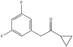 1-CYCLOPROPYL-2-(3,5-DIFLUOROPHENYL)ETHAN-1-ONE Structure