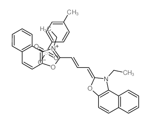 Naphth[1,2-d]oxazolium,1-ethyl-2-[3-(1- ethylnaphth[1,2-d]oxazol-2(1H)-ylidene)-1- propenyl]-,salt with 4-methylbenzenesulfonic acid (1:1) structure