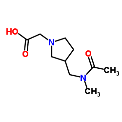(3-{[Acetyl(methyl)amino]methyl}-1-pyrrolidinyl)acetic acid Structure