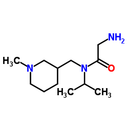 N-Isopropyl-N-[(1-methyl-3-piperidinyl)methyl]glycinamide结构式
