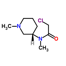 2-Chloro-N-methyl-N-[(3S)-1-methyl-3-piperidinyl]acetamide结构式