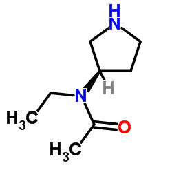N-Ethyl-N-[(3R)-3-pyrrolidinyl]acetamide结构式