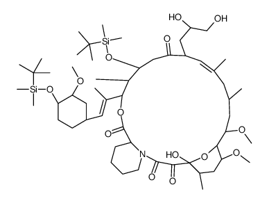 24,32-Bis-O-(tert-butyldimethylsilyl)-37,38-dehydro-37,38-dihydroxy TacroliMus结构式
