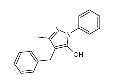 4-benzyl-3-methyl-1-phenyl-1H-pyrazol-5-ol Structure