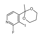 2-fluoro-3-iodo-4-(2-methyl-1,3-dioxan-2-yl)pyridine Structure