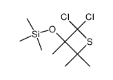 ((2,2-dichloro-3,4,4-trimethylthietan-3-yl)oxy)trimethylsilane Structure