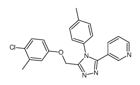 3-[5-[(4-chloro-3-methylphenoxy)methyl]-4-(4-methylphenyl)-1,2,4-triazol-3-yl]pyridine Structure