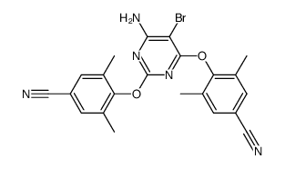 4,4'-(6-amino-5-bromopyrimidine-2,4-diyl)bis(oxy)-bis(3,5-dimethylbenzonitrile) Structure