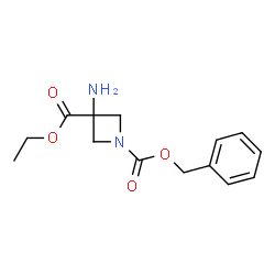 1-benzyl 3-ethyl 3-aminoazetidine-1,3-dicarboxylate structure