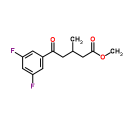 Methyl 5-(3,5-difluorophenyl)-3-methyl-5-oxopentanoate结构式