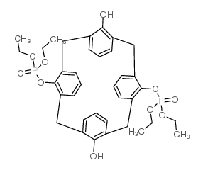 O,O-双(二乙氧基磷酰基)杯[4]芳香烃结构式