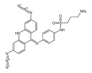 3-amino-N-[4-[(3,6-diazidoacridin-9-yl)amino]phenyl]propane-1-sulfonamide Structure