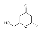 4H-Pyran-4-one, 2,3-dihydro-6-(hydroxymethyl)-2-methyl-, (2S)- (9CI)结构式