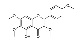 5-羟基-3,4',6,7-四甲氧基黄酮结构式