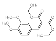 Propanedioic acid,2-[(3,4-dimethoxyphenyl)methylene]-, 1,3-diethyl ester结构式