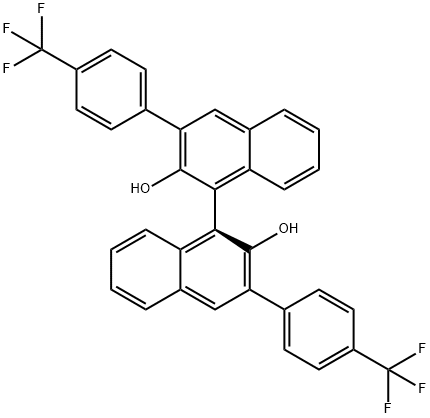 (S)-3,3'-Bis[4-(trifluoromethyl)phenyl]-[1,1'-binaphthalene]-2,2'-diol Structure