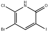 2(1H)-Pyridinone,5-bromo-6-chloro-3-iodo-结构式