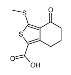 3-(METHYLTHIO)-4-OXO-4,5,6,7-TETRAHYDROBENZO[C]-THIOPHENE-1-CARBOXYLIC ACID结构式