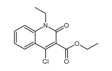 ethyl 1-ethyl-4-chloro-2-oxo-1,2-dihydroquinoline-3-carboxylate结构式