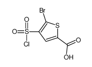 5-Bromo-4-(chlorosulfonyl)-2-thiophenecarboxylic acid Structure
