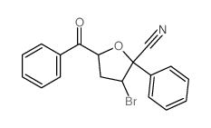 5-benzoyl-3-bromo-2-phenyl-oxolane-2-carbonitrile Structure