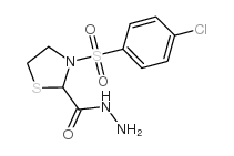 3-(4-chlorophenyl)sulfonyl-1,3-thiazolidine-2-carbohydrazide Structure