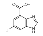 6-氯-1H-苯并[d]咪唑-4-羧酸结构式