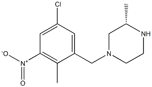 (S)-1-(5-chloro-2-methyl-3-nitrobenzyl)-3-methylpiperazine Structure