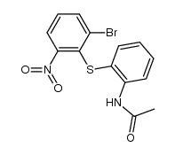 N-[2-(2-bromo-6-nitro-phenylsulfanyl)-phenyl]-acetamide结构式