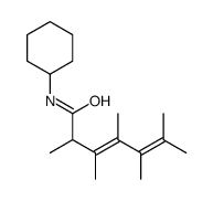 N-cyclohexyl-2,3,4,5,6-pentamethylhepta-3,5-dienamide结构式