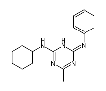 2-N-cyclohexyl-6-methyl-4-N-phenyl-1,3,5-triazine-2,4-diamine结构式