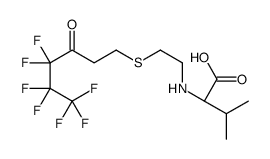 (2S)-2-[2-(4,4,5,5,6,6,6-heptafluoro-3-oxohexyl)sulfanylethylamino]-3-methylbutanoic acid Structure