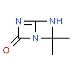 1,3,5-Triazabicyclo[2.2.0]hex-3-en-2-one,6,6-dimethyl-(9CI) Structure