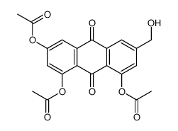 [4,5-diacetyloxy-7-(hydroxymethyl)-9,10-dioxoanthracen-2-yl] acetate Structure