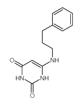 6-(3-phenylpropylamino)-1H-pyrimidine-2,4-dione结构式