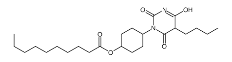 [4-(5-butyl-2,4,6-trioxo-1,3-diazinan-1-yl)cyclohexyl] decanoate Structure