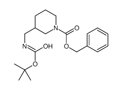 benzyl 3-[[(2-methylpropan-2-yl)oxycarbonylamino]methyl]piperidine-1-carboxylate Structure