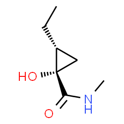 Cyclopropanecarboxamide, 2-ethyl-1-hydroxy-N-methyl-, (1S,2R)- (9CI) Structure