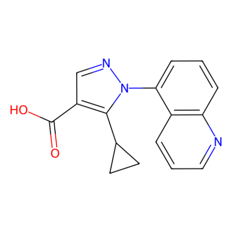 5-CYCLOPROPYL-1-QUINOLIN-5-YL-1H-PYRAZOLE-4-CARBOXYLIC ACID结构式