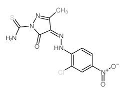 1H-Pyrazole-1-carbothioamide,4-[2-(2-chloro-4-nitrophenyl)hydrazinylidene]-4,5-dihydro-3-methyl-5-oxo-结构式