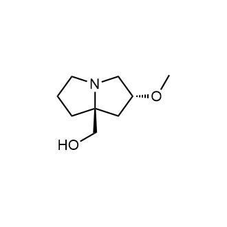 rel-((2R,7aS)-2-Methoxyhexahydro-1H-pyrrolizin-7a-yl)methanol Structure
