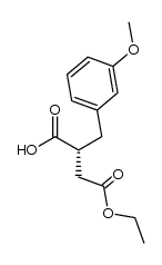 ethoxycarbonyl-(2R)-(carboxymethyl)-3-(3'-methoxyphenyl)propionic acid结构式