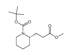 tert-butyl (S)-2-(3-methoxy-3-oxopropyl)piperidine-1-carboxylate结构式