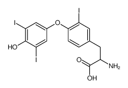 2-amino-3-[4-(4-hydroxy-3,5-diiodophenoxy)-3-iodophenyl]propanoic acid结构式